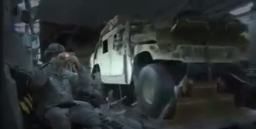 Holy Crap! Watch Military Trucks, Humvees To Be Exact Get Launched Out Of A Plane!