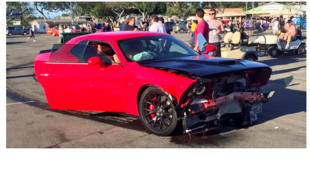 Terrible: Nice Impala Mangled By Driver In Hellcat At Car Show