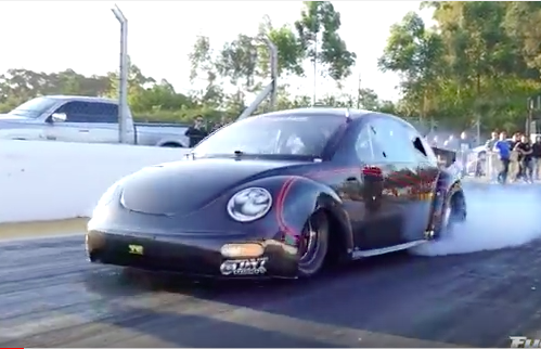 This Turbocharged, Nitrous Fed, AIR COOLED, Tube Chassis Beetle Runs 7.60s At Nearly 200