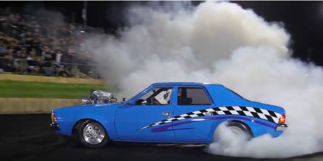 Aussie Burnout Oddity: A Rambler Hornet Having A Go On The Skidpad!