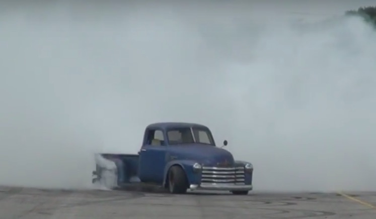 This 1950 Chevrolet Pickup Is One Evil Mother! A Full-On Wall Of Tire Smoke, Fresh For You, From Nashville!