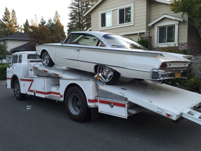 Ford C-800 Fire Truck Ramp Truck Car Hauler 2