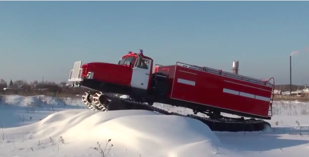 This Russian URAL-4320 Tracked Fire Truck Is As Awesome As You Think Is Is – Video