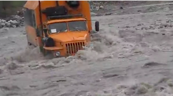 Watch This Big Ural Truck Complete The Most Creepy River Crossing We Have Ever Seen