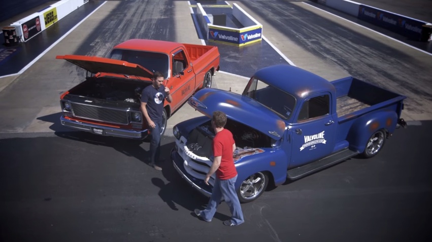 Dale Earnhardt Jr. And Jimmy Johnson Autocross Their Valvoline Reinvention Project Trucks