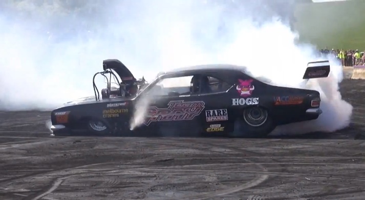 Mother Of All Australian Burnouts: This 8,000 Horsepower Holden Monaro Enters The Ring!