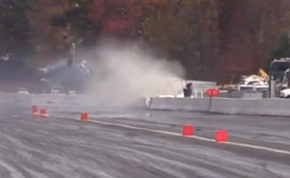 Crash And Burn: This 8-Second Honda Pile-Drives The Barrier Before Doing A Barrel Roll And Landing On It’s Roof!