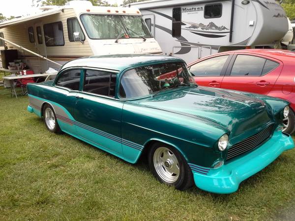 Hot Rod’s Thom Taylor Designed Mean Green Machine 1955 Chevy Is For Sale Again!