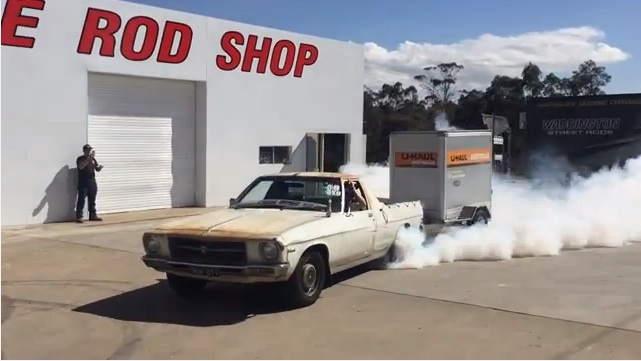 Speed Shop Shenanigans: Watch As Australia’s “FarmUte” Holden Repaves The Lot At Castlemaine Rod Shop!