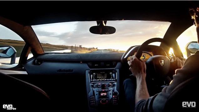 Take A Balls-Out Ride In A Lamborghini Aventador SV On The Isle Of Man’s Mountain Road!
