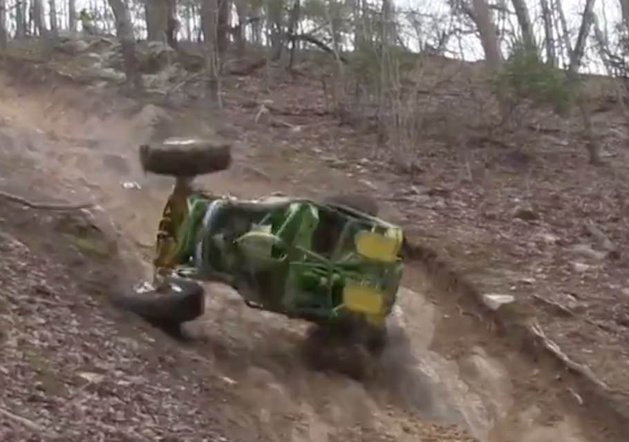 Dust Yourself Off And Keep Going! Watch As The Plowboy II Rockbouncer Goes For A Roll And Comes Back Fighting!