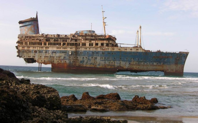 SS America beached