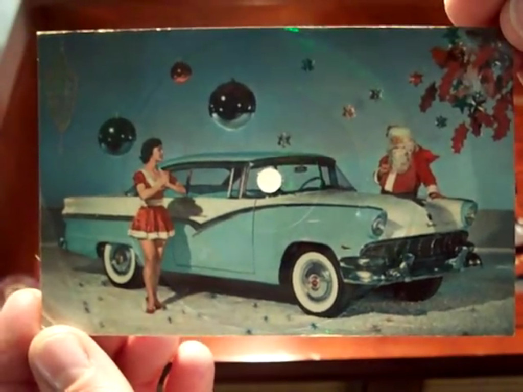 BangShift Speed Records: This Ford Promo For Their 1956s Models Was Brilliant! A Postcard You Literally Put On The Turntable