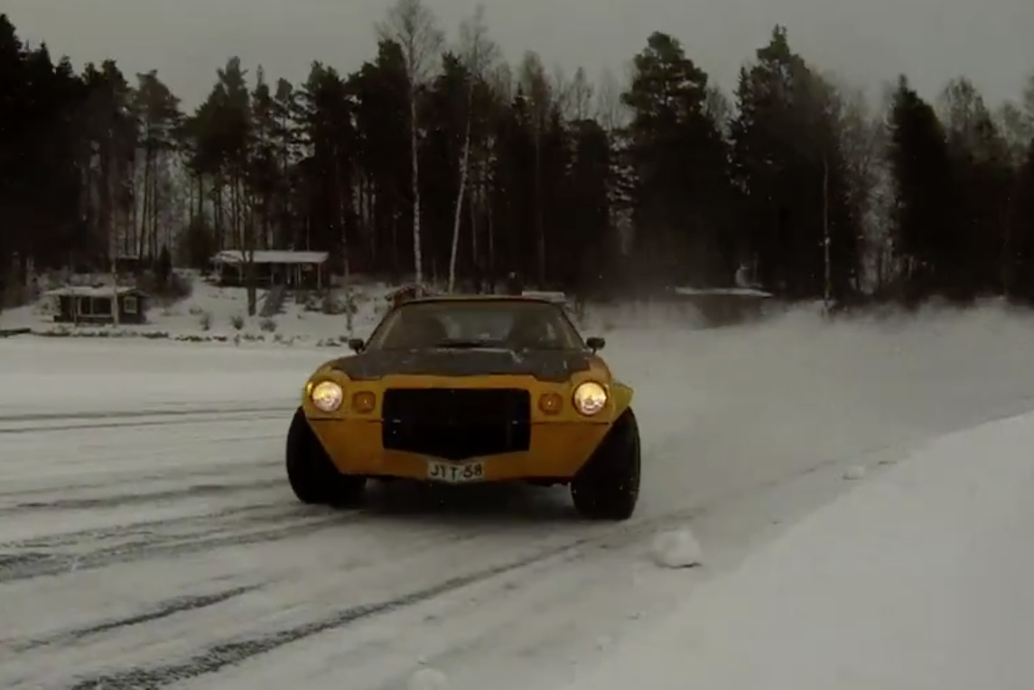 Another Ice Racing Camaro: 454 And Spiked Dual Tires At All Four Corners!