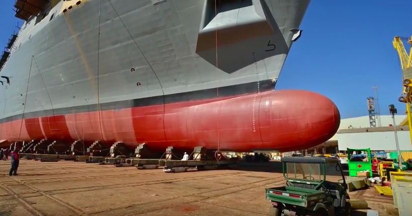 Watch The Awesome Portland LPD (Landing Platform Dock) Ship Get Launched In Hyper Lapse