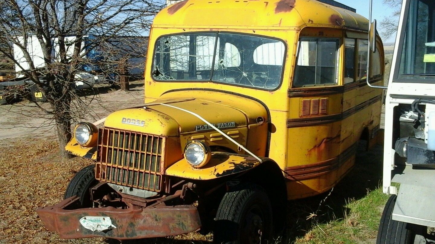 Why Has No One Told Us About A Dodge Power Wagon School Bus?! Short Bus Is Awesome!