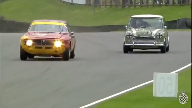 This Mini vs. Alfa Romeo Last Lap Battle From Goodwood Is Road Racing Perfection All The Way To The Checkered Flag!