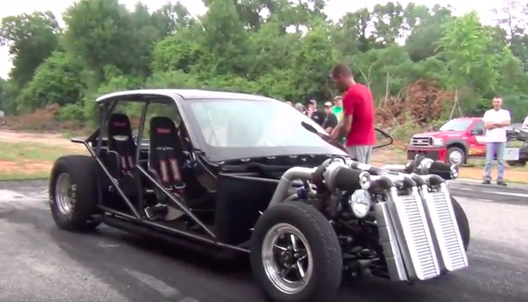 Drag Kart?! This Twin Turbo 5.3L LS Engine Has Nitrous As Well – Only A Tube Chassis And Four Seats