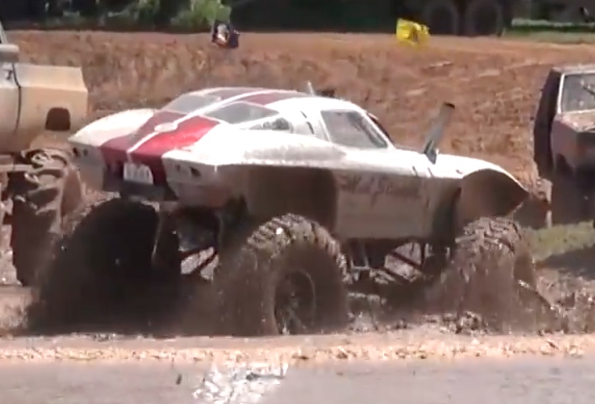 Is Nothing Sacred? Check Out This Split-Window Corvette Mud Bogger From Texas!