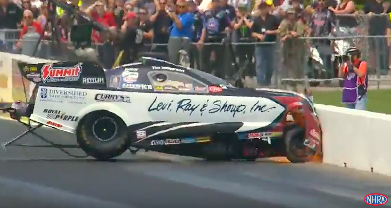 Tim Wilkerson Suffers Strange Crash During NHRA Kansas Nationals Eliminations