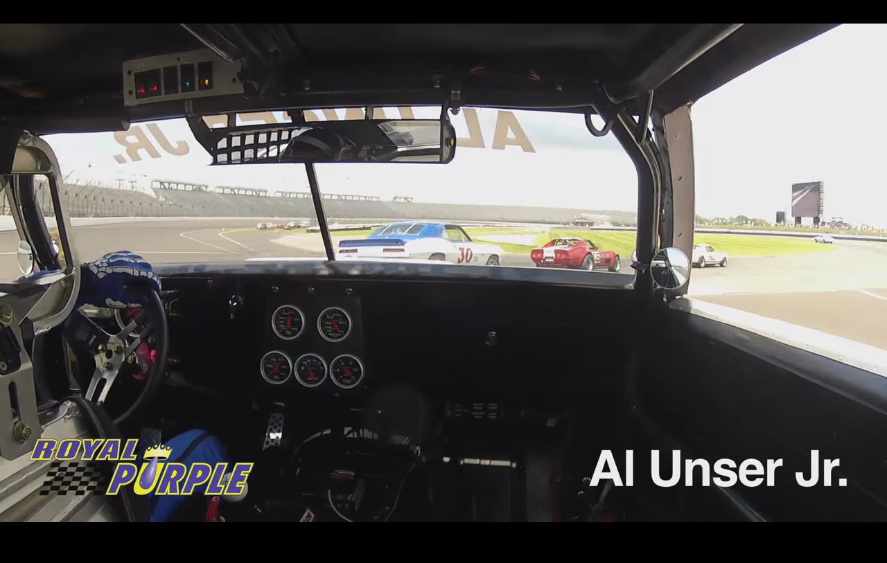 VIDEO: Vintage racing perfection is two Unsers caning classic Camaros around the Indy road course