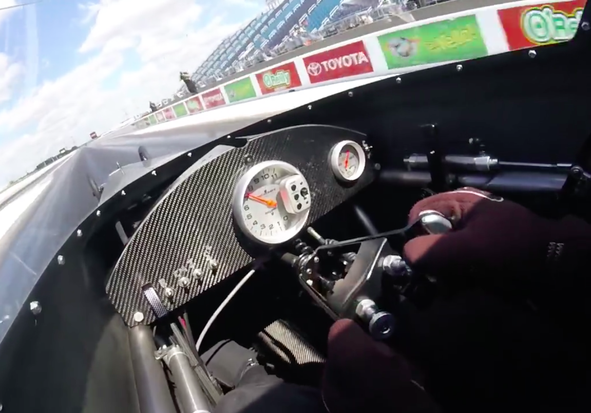 In-Car Video: Ride With NHRA Alky Dragster Star Brandon Booher As He Wins The Final In Chicago!