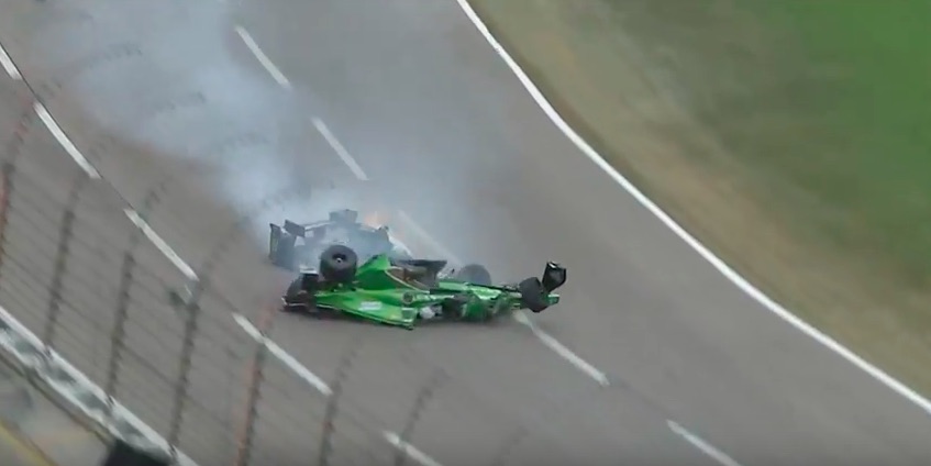 Watch The Wild Conor Daly and Josef Newgarden Crash From IndyCar At Texas Motor Speedway