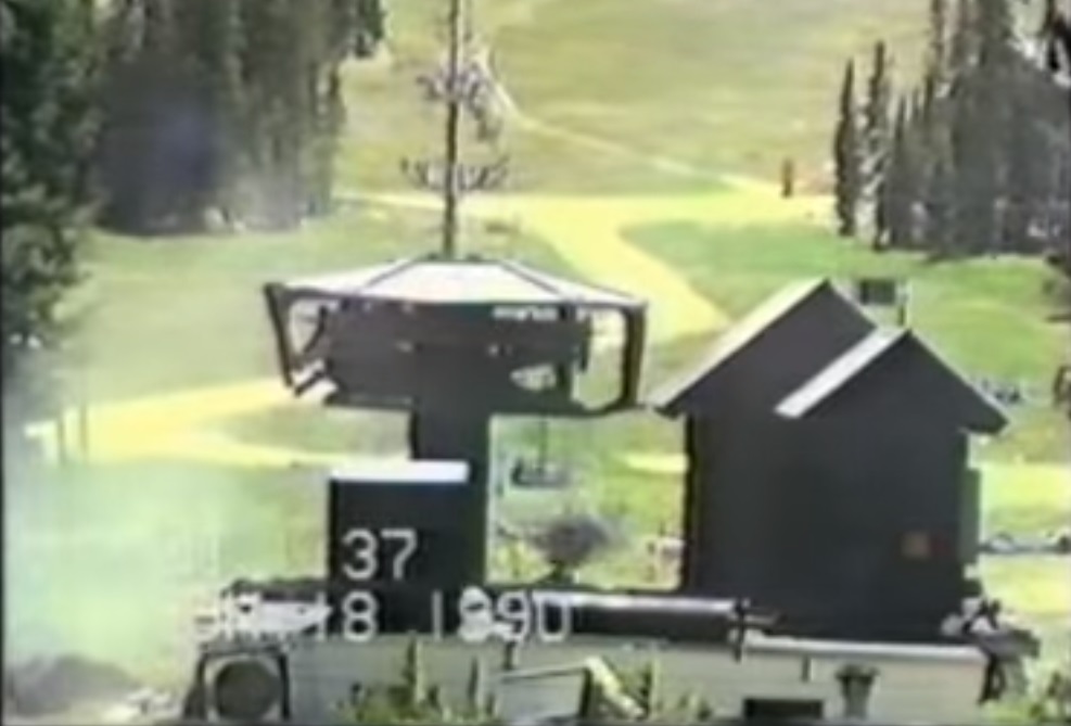 This ski slope chairlift destruction is some of the greatest industrial video ever made