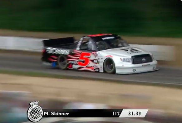 Watch Mike Skinner Lay Down One Of The Quickest Runs In Goodwood History Driving His NASCAR Truck!