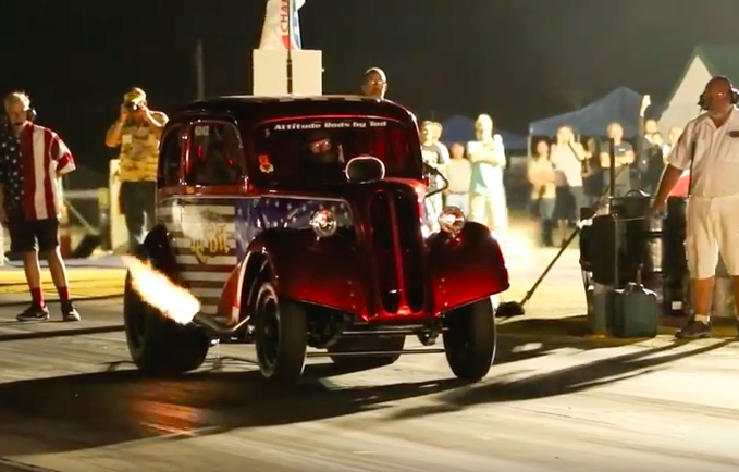 Nitro Anglia: Watch The Lil’ Bit 1948 Anglia Throw Fire And Then Shimmy Like Crazy