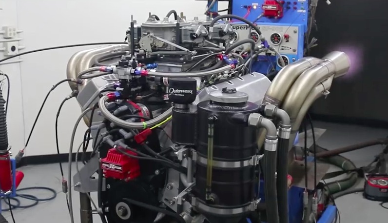 Watch And Listen To This Nitrous Huffing Big Block Make 1,750hp On The Dyno – Header Flames And All