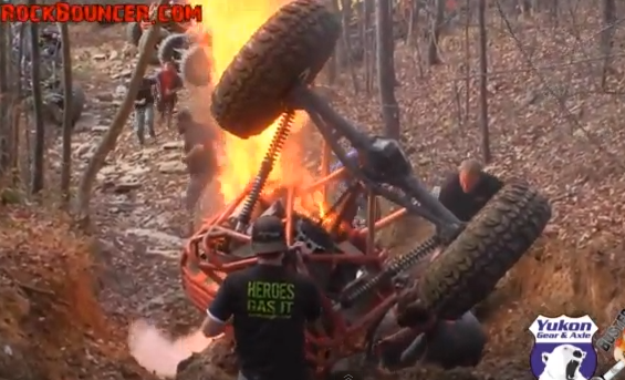 Flaming Wreckage Video: Watch A Crazy Off Road Buggy Roll, Burst Into Flames, and Then Burn To A Crisp In the Woods