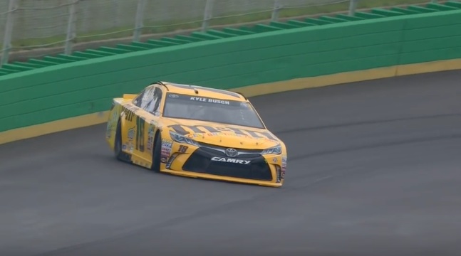 Watch Kyle Busch Go Drifting At Kentucky Speedway During A Practice Run!