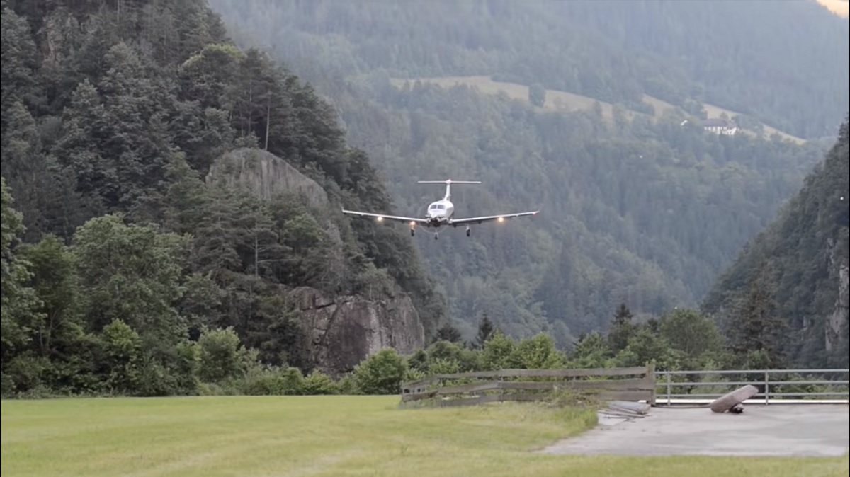 Scared of Flying? This Turboprop Coming and Going From a Mountainside Grass Strip May Not be For You