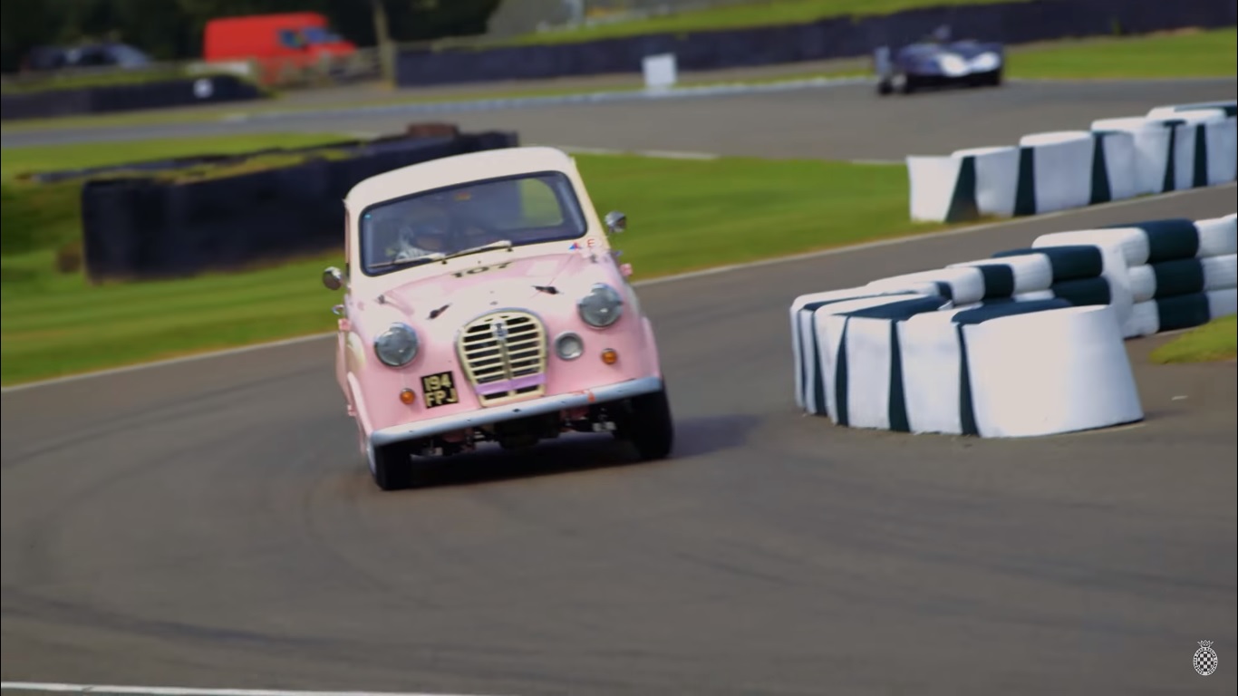 Pink Floyd Drummer’s Daughter Races a Pink Vintage Austin Named Floyd