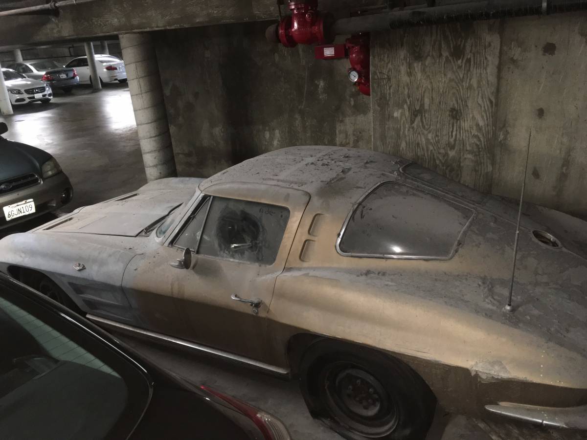 Bangshift Com This 1963 Split Window Corvette Has Been Stored In A Parking Garage For Almost 40 Years Bangshift Com