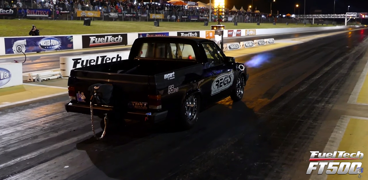 9.007 Without Breaking A Sweat! This 4 Cylinder Turbo Chevrolet Mini Ute Is Hauling Ass