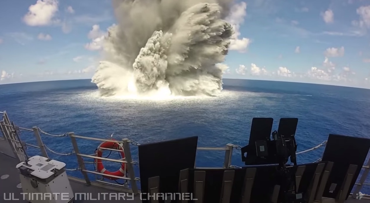 EXPLOSION! Detonating a 10,000 POUND EXPLOSIVE Next To A U.S. Navy Ship