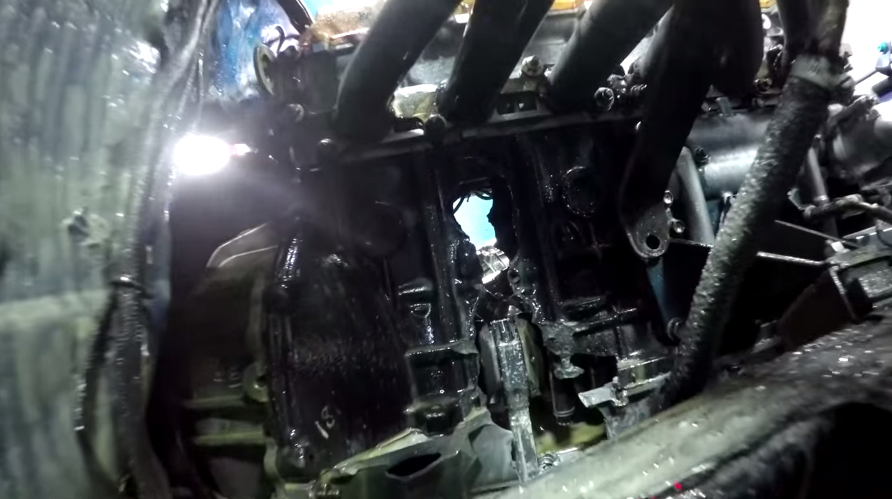 Turbo Toyota Dune Climber Explodes On The Dyno: Being Able To See Through The Block Is Bad