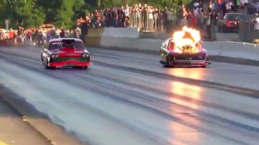 Watch Doorslammer Legend Tommy Mauney Get A Facefull Of Fire At Shady Side Dragway