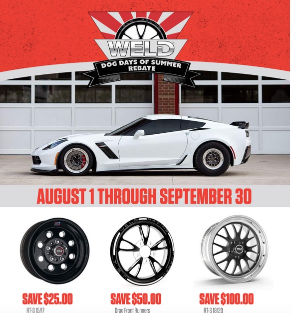 Save Up To $400 On A Set Of Weld Wheels! The Dog Days Of Summer Rebate Is HERE!