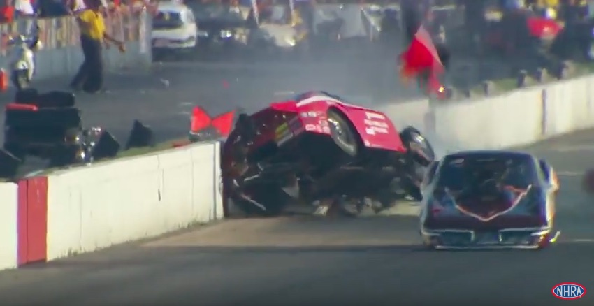 Watch Jay Payne Suffer A Huge Crash In His Pro Mod At The 2016 AAA Insurance NHRA Midwest Nationals – He’s OK