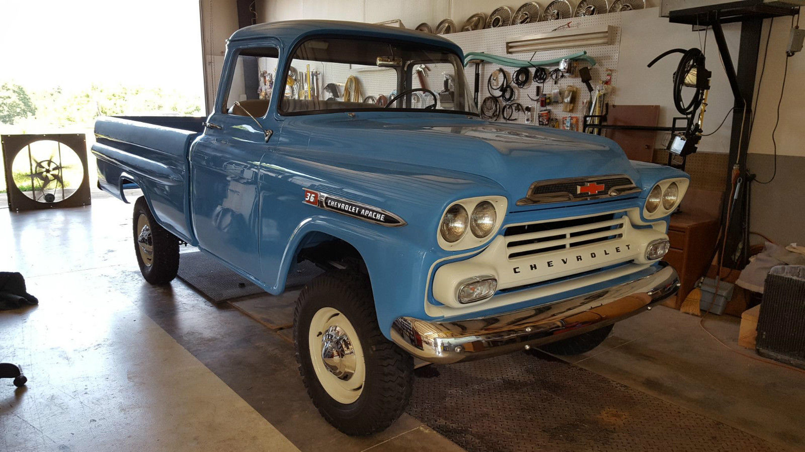 This 1959 Chevrolet Is A 3/4-Ton NAPCO Equipped, Freshly Restored, Beauty – All Matching Numbers