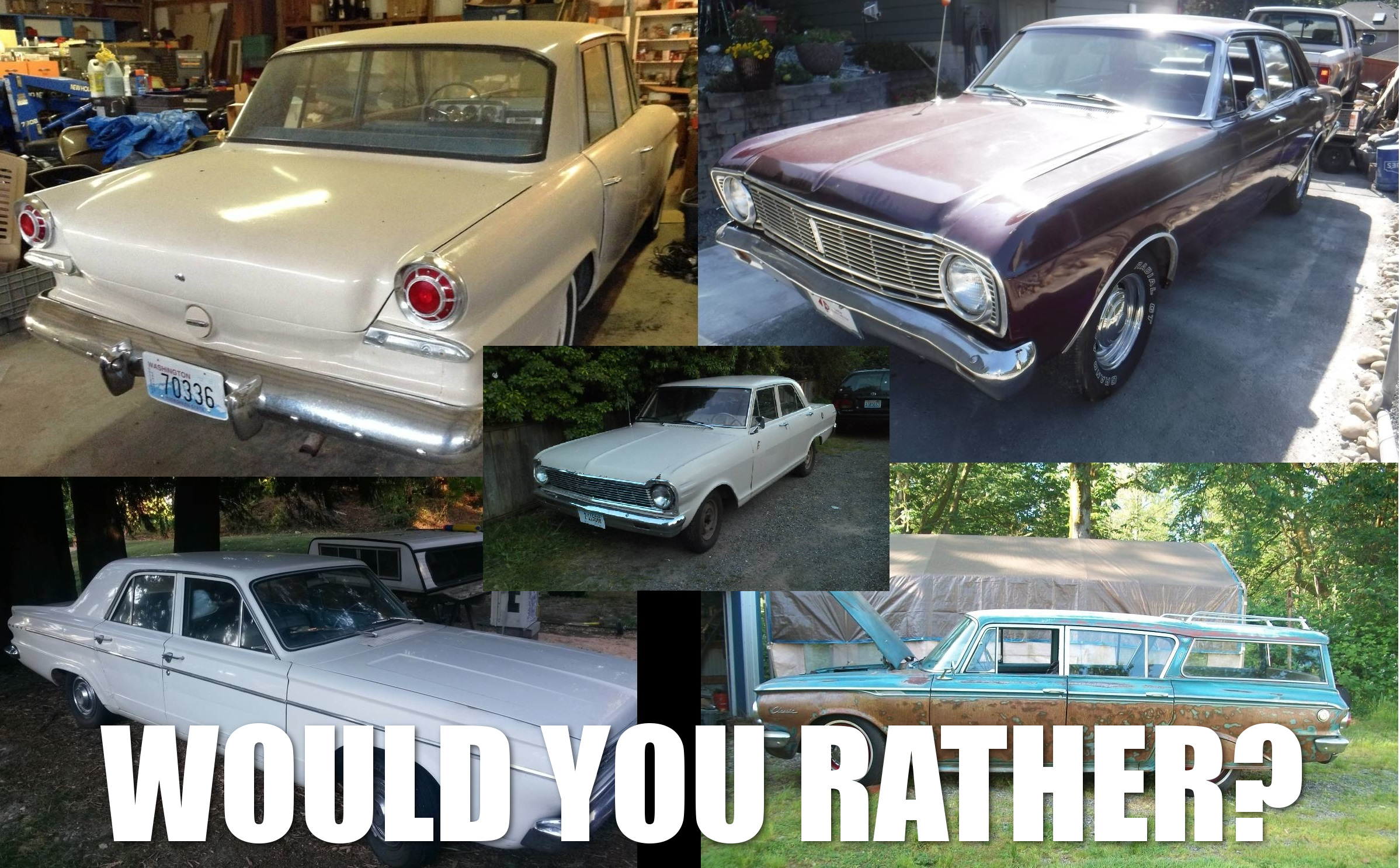 Would You Rather, 1960s Four-Door Compact Edition: Five-Car Bonanza!