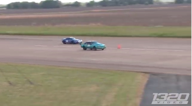 Watch This Budget Built, Powerglide Equipped, Turbo LS Mustang Wound Feelings At The Roll Races