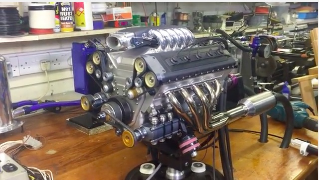 Video: This Electronically Fuel Injected, Dual Overhead Cam, Miniature V10 Is Incredible