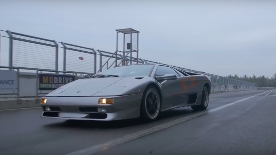 Bangshift Com Take A Ride In A Lamborghini Diablo Sv V 12 Rear Drive And Wet Track What Could Go Wrong Bangshift Com