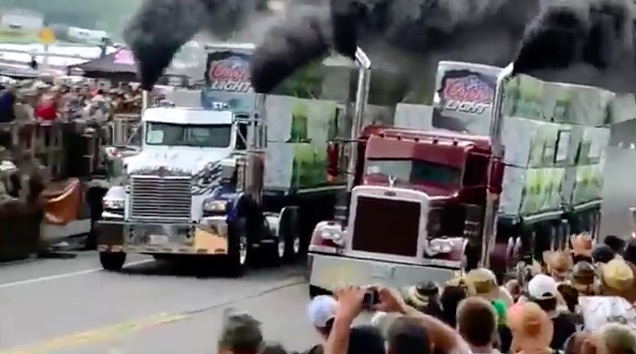 Three Minutes Of Awesome: Watch The 2,400hp Coga Peterbilt Drag Race, Burnout, Pull Trailers, Twist, and More!