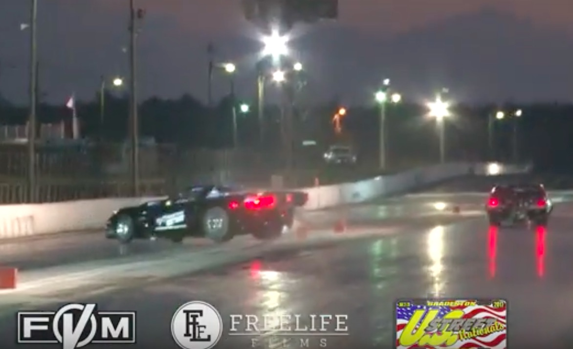 Watch Mark Woodruff Crash In The Pro Drag Radial Warz Final At The US Street Nationals