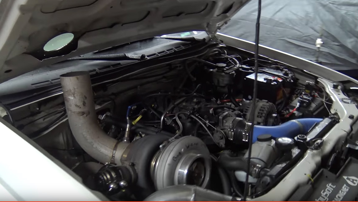 Watch The Sloppy Mechanics Make 992 Horsepower To The Tires On Their Junkyard Colorado